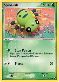 Spinarak - Unseen Forces - #75 - Pokemon TCG card