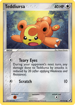 Teddiursa #77 Teddiursa - Unseen Forces - #77 - Pokemon TCG card
