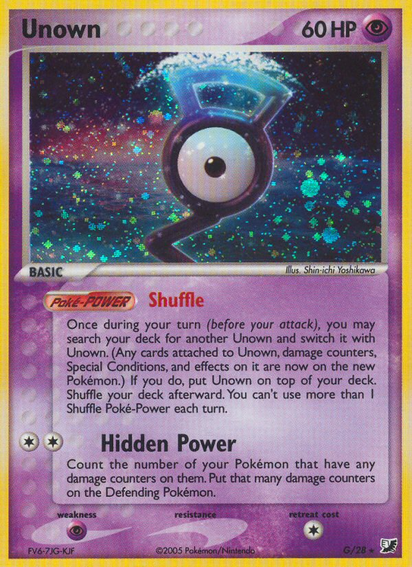 Unown - Unseen Forces - #G - Pokemon TCG card