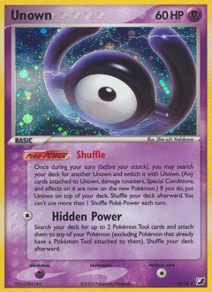 Unown #H Unown - Unseen Forces - #H - Pokemon TCG card