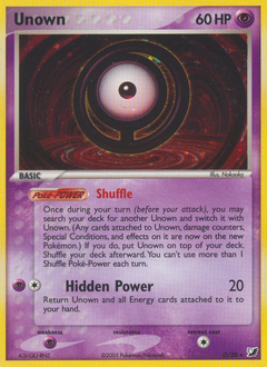 Unown #O Unown - Unseen Forces - #O - Pokemon TCG card
