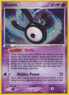 Unown #W Unown - Unseen Forces - #W - Pokemon TCG card