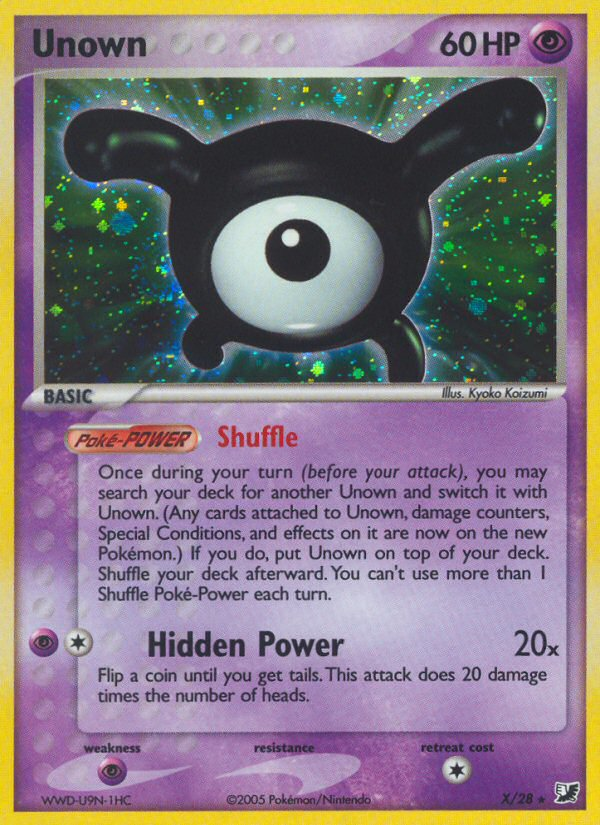 Unown - Unseen Forces - #X - Pokemon TCG card