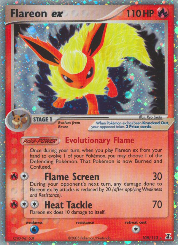 Flareon ex - Delta Species - #108 - Pokemon TCG card