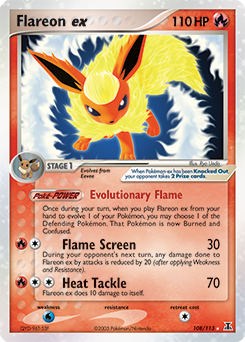Flareon ex #108 Flareon ex - Delta Species - #108 - Pokemon TCG card