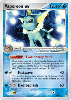 Vaporeon ex #110 Vaporeon ex - Delta Species - #110 - Pokemon TCG card