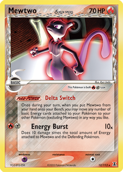 Mewtwo δ #12 Mewtwo δ - Delta Species - #12 - Pokemon TCG card