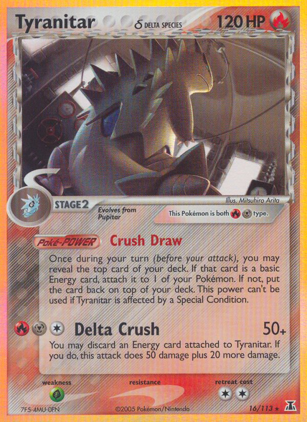 Tyranitar δ - Delta Species - #16 - Pokemon TCG card