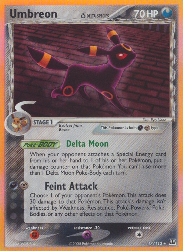 Umbreon δ - Delta Species - #17 - Pokemon TCG card