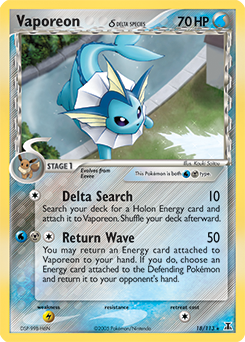 Vaporeon δ #18 Vaporeon δ - Delta Species - #18 - Pokemon TCG card