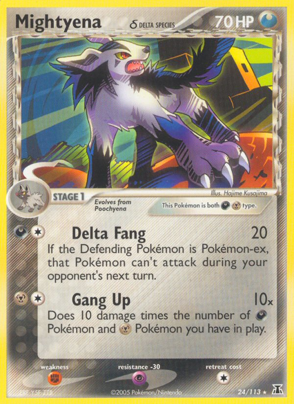 Mightyena δ - Delta Species - #24 - Pokemon TCG card
