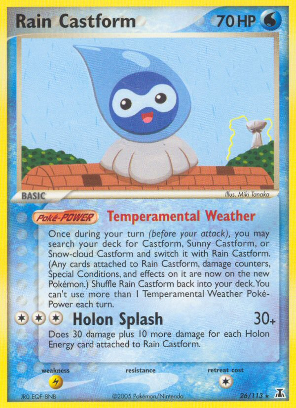 Rain Castform - Delta Species - #26 - Pokemon TCG card
