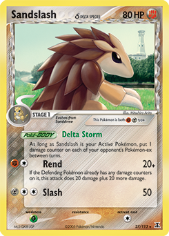 Sandslash δ #27 Sandslash δ - Delta Species - #27 - Pokemon TCG card
