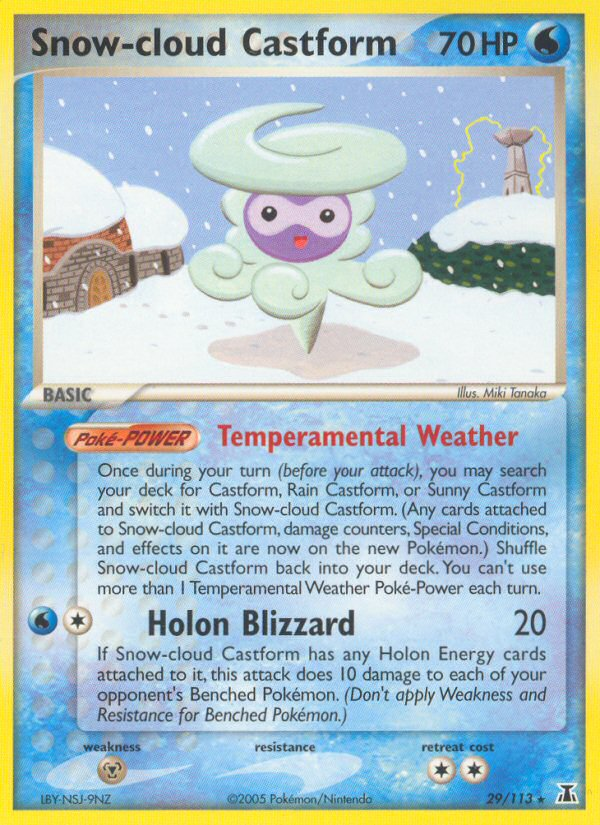 Snow-cloud Castform - Delta Species - #29 - Pokemon TCG card