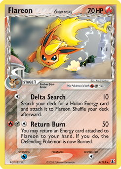 Flareon δ - Delta Species - #5 - Pokemon TCG card