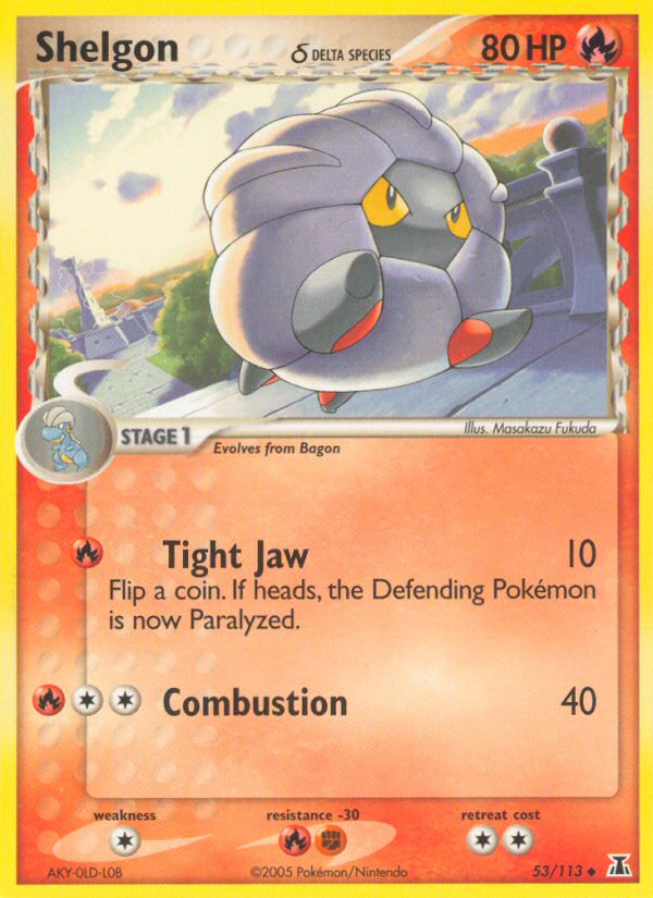 Shelgon δ - Delta Species - #53 - Pokemon TCG card