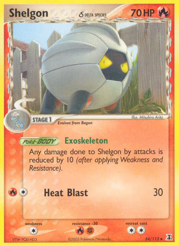 Shelgon δ - Delta Species - #54 - Pokemon TCG card