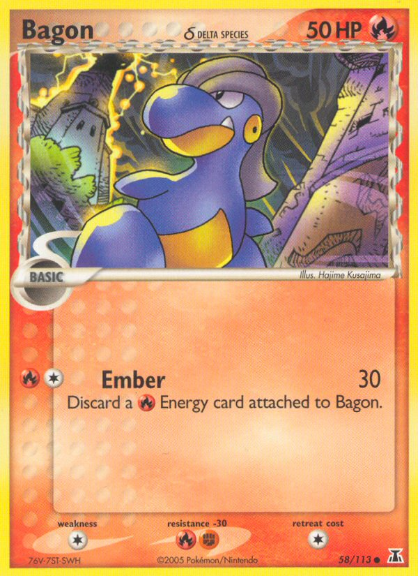 Bagon δ - Delta Species - #58 - Pokemon TCG card