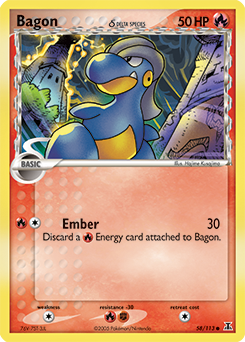 Bagon δ - Delta Species - #58 - Pokemon TCG card