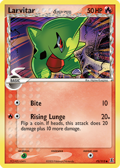 Larvitar δ #73 Larvitar δ - Delta Species - #73 - Pokemon TCG card