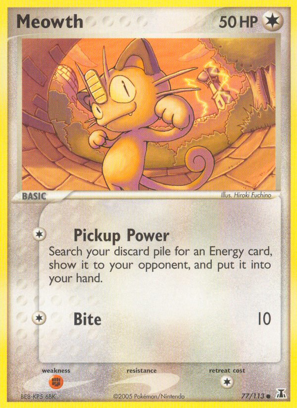 Meowth - Delta Species - #77 - Pokemon TCG card