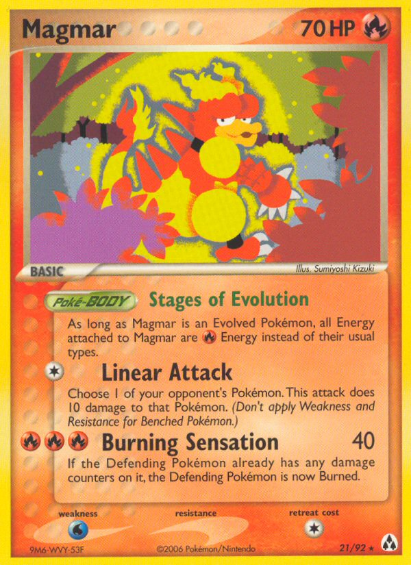 Magmar - Legend Maker - #21 - Pokemon TCG card