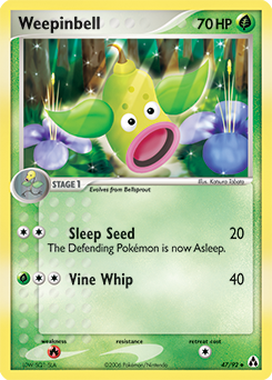 Weepinbell - Legend Maker - #47 - Pokemon TCG card