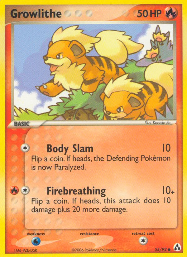 Growlithe - Legend Maker - #55 - Pokemon TCG card