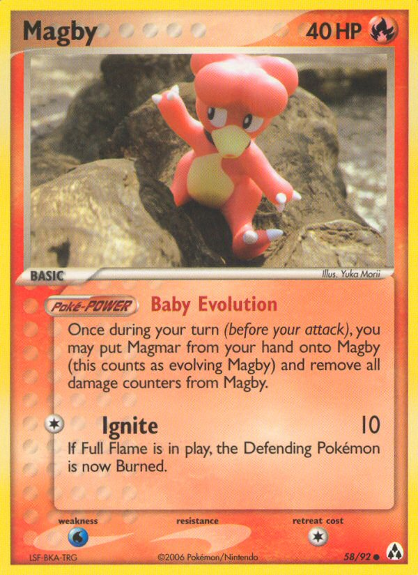 Magby - Legend Maker - #58 - Pokemon TCG card