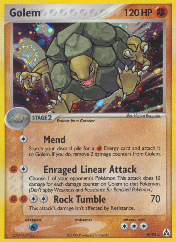 Golem - Legend Maker - #6 - Pokemon TCG card