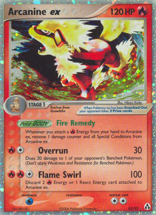 Arcanine ex - Legend Maker - #83 - Pokemon TCG card