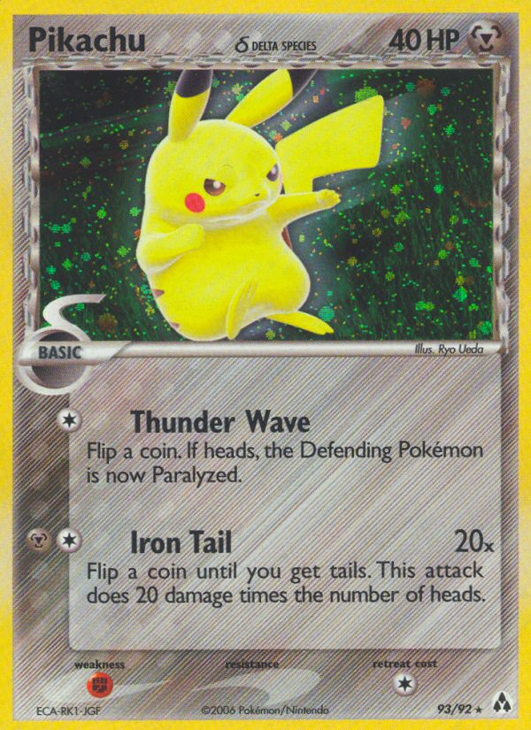 Pikachu δ - Legend Maker - #93 - Pokemon TCG card