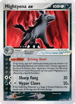 Mightyena ex #101 Mightyena ex - Holon Phantoms - #101 - Pokemon TCG card