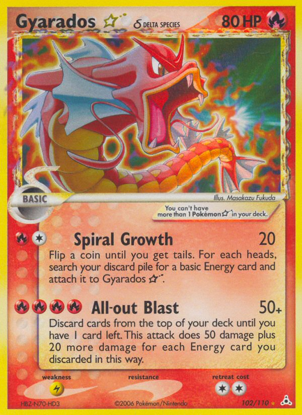 Gyarados ★ δ - Holon Phantoms - #102 - Pokemon TCG card