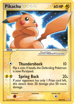 Pikachu ★ #104 Pikachu ★ - Holon Phantoms - #104 - Pokemon TCG card
