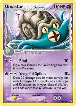 Omastar δ #13 Omastar δ - Holon Phantoms - #13 - Pokemon TCG card