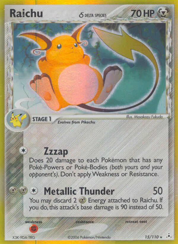 Raichu δ - Holon Phantoms - #15 - Pokemon TCG card