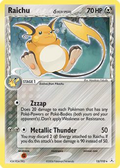 Raichu δ #15 Raichu δ - Holon Phantoms - #15 - Pokemon TCG card