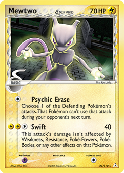 Mewtwo δ #24 Mewtwo δ - Holon Phantoms - #24 - Pokemon TCG card