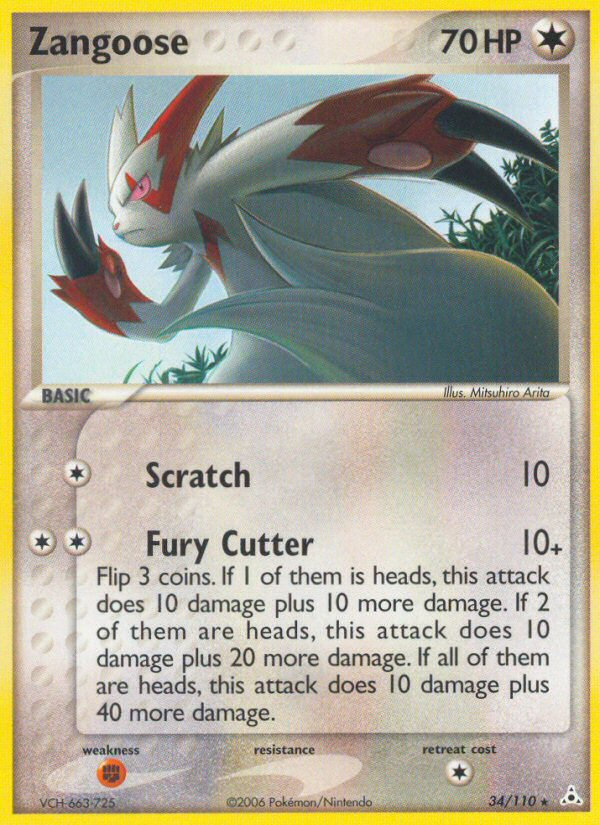 Zangoose - Holon Phantoms - #34 - Pokemon TCG card