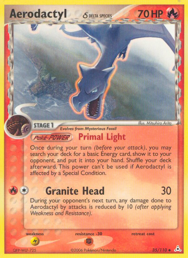 Aerodactyl δ - Holon Phantoms - #35 - Pokemon TCG card