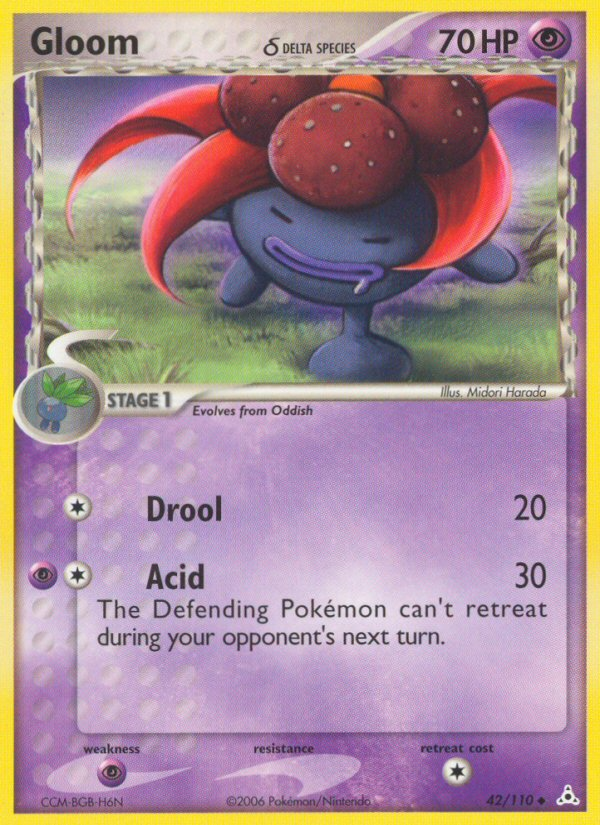 Gloom δ - Holon Phantoms - #42 - Pokemon TCG card