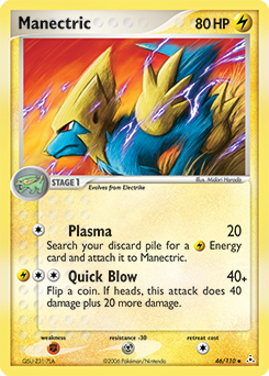 Manectric #46 Manectric - Holon Phantoms - #46 - Pokemon TCG card