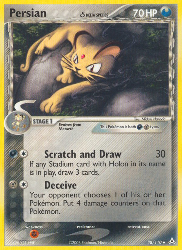 Persian δ - Holon Phantoms - #48 - Pokemon TCG card
