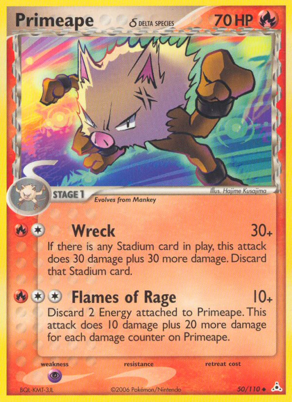 Primeape δ - Holon Phantoms - #50 - Pokemon TCG card