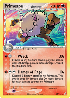 Primeape δ - Holon Phantoms - #50 - Pokemon TCG card