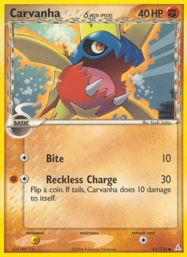 Carvanha δ - Holon Phantoms - #61 - Pokemon TCG card