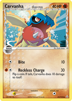 Carvanha δ #61 Carvanha δ - Holon Phantoms - #61 - Pokemon TCG card