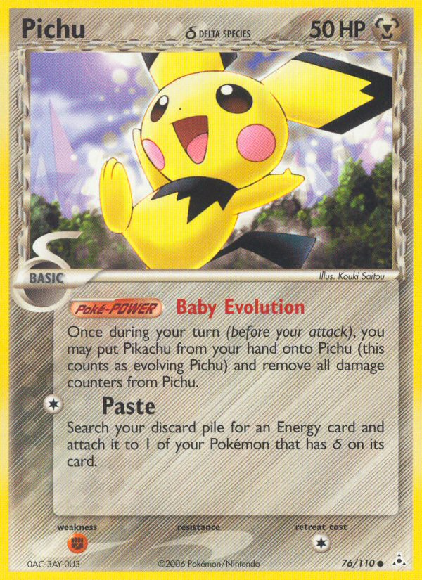 Pichu δ - Holon Phantoms - #76 - Pokemon TCG card