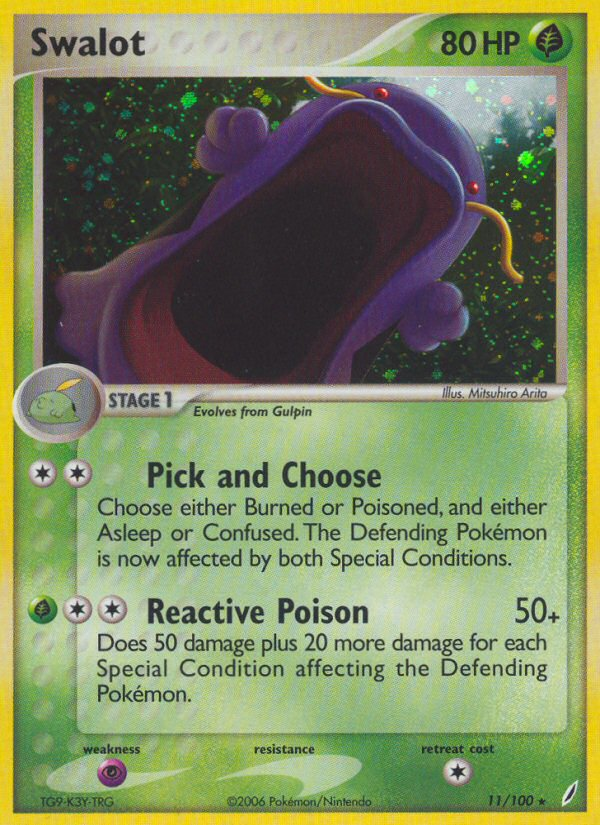 Swalot - Crystal Guardians - #11 - Pokemon TCG card